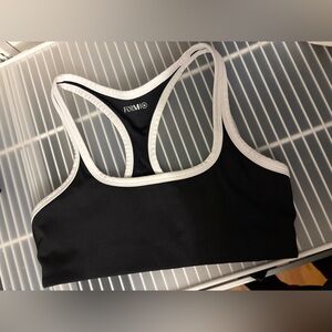 FORM activewear • M • black and white racer bra EUC